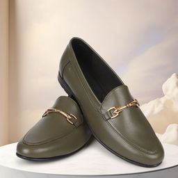 yoho Women Bliss Comfort Insole Basics Anti-Skid Sole Horsebit Loafers-image-50