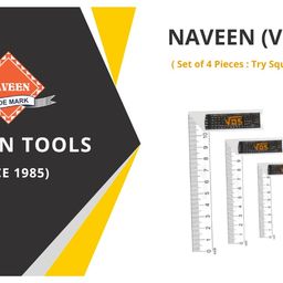 Naveen V.D.S Light Try Square (Set of 4 pieces) Combo Pack of 4 sizes (Try square 12inch, 10inch, 8inch, 6inch) image 2