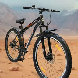 URBAN TERRAIN UT5001S29 with Dual Disc Brake, Bell & Lock Single Speed MTB Cycle, Black-image-56
