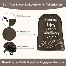 Kuber Industries 9 Pcs Drawstring Shoe Bag image 4