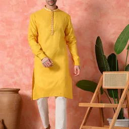 7 GEN Men Floral Printed Festive Cotton Straight Kurta-picture-47