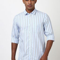 Peter England Casuals Men Slim Fit Opaque Striped Casual Shirt-picture-9