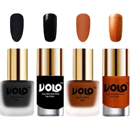 VOLO Set Of 4 Velvet Matte & Extra Shine Nail Polish - 8 ml & 9.9 ml - 05 - 35 - 3 - 60-7