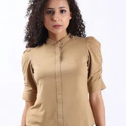 Bonnaty Women V-Neck Drop-Shoulder Sleeves T-shirt-picture-10