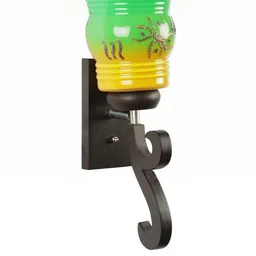 Somil Premium Designer Glass Wall / Night Lamp Elegant & Stylish Dcor Accent for Modern Interiors, color- Green, Yellow, Size:- 19 X 24 X 29.5 CM-image-39