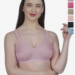 SHYAM SONS FLAIR Women Pack of 6 Full Coverage Non Padded Cotton Bra-picture-27