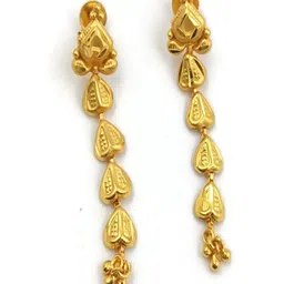 PRS GOLD COVERING Gold-Plated Artificial Beads Beaded Contemporary Drop Earrings image 3