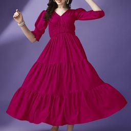 Krunal Raiyani Women Solid Daily Anarkali Kurta-picture-6
