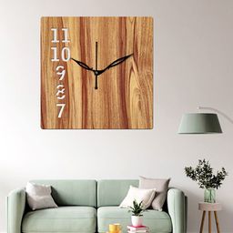 Freny Exim Brown Analogue Wood Wall Clock-image-69