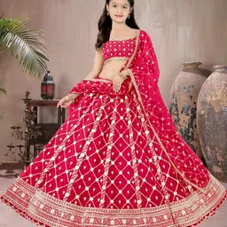 F Plus Fashion Net Semi-Stitched Lehenga Choli-image-81
