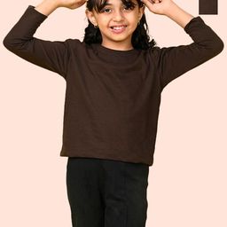 NUSYL Pack Of 2 Girls Solid Round Neck Cotton T-shirts-picture-42