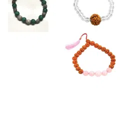 Divine souvenirs Unisex Set Of 4 Artificial Beaded Elasticated Bracelets-59