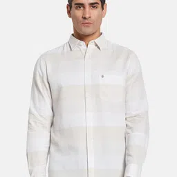 METTLE Men Multi Stripes Opaque Striped Casual Shirt-image-98