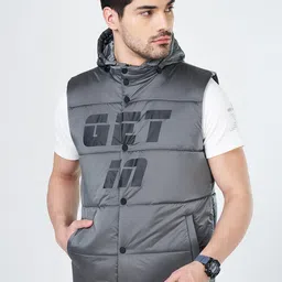 Ajile by Pantaloons Men Washed Crop Padded Jacket with Patchwork-image-62