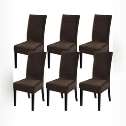 GIFTS ISLAND Set Of 6 Brown Chair Covers-image-16