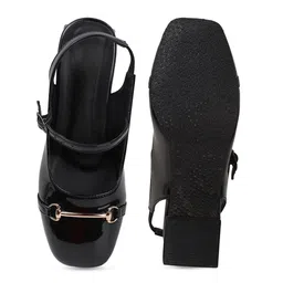 TRYME Solid Block Heel Sandals With Buckles image 2
