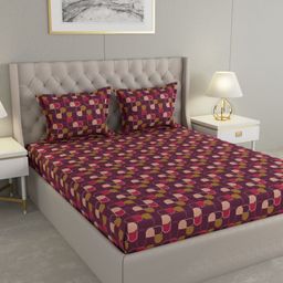 Raymond Home Lush Petal Purple Printed Microfiber 110 TC Queen Bedsheet Set 2.25 m x 2.2 m-picture-18