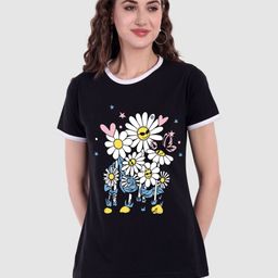 Moda Rapido Women Printed Bio Finish T-shirt-image-73