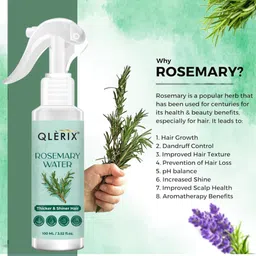 QLERIX Set Of 3 Rosemary Water For Thicker & Shiner Hair - 100 ml Each image 3
