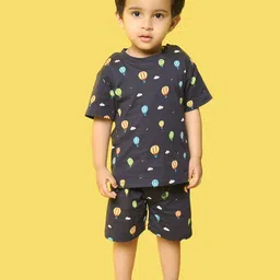 Orange Sugar Unisex Kids Printed T-shirt with Shorts-image-75