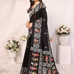 KALINI Ethnic Motifs Printed Leheriya Saree-image-92