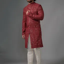 sven suits Embroidered Sherwani Set-picture-34