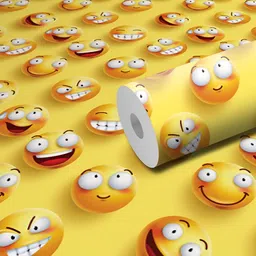 DeCorner Yellow & White Printed Self-Adhesive & Durable WallSticker-picture-48