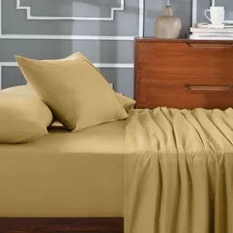 MASPAR Solid Double Bedsheet With 2 Pillow Case-image-41