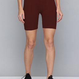 Jinfo Women Cotton Skinny Fit Mid-Rise Cycling Sports Shorts-28