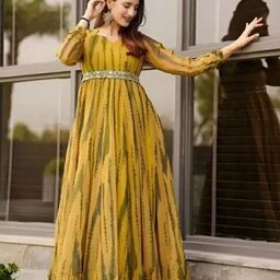 Handish Tie and Dye Print Georgette Fit & Flare Maxi Dress-picture-7