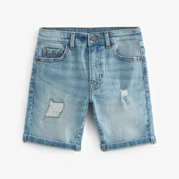 NEXT Boys Washed Cotton Denim Shorts-image-26