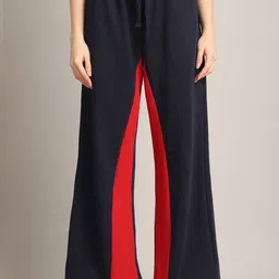 A AND K Women Colourblocked Slim-Fit Pure Cotton Track Pants-image-11