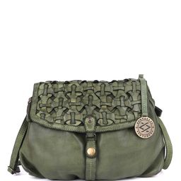 KOMPANERO Women Textured Baguette Cut Work Leather Sling Bag-8