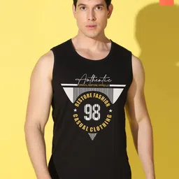 WOOSTRO Men Pack of 2 Typography Printed Round Neck Cotton Slim Fit T-shirts-image-80