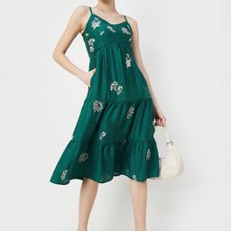max Floral Print Empire Midi Dress-picture-19