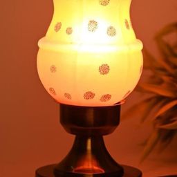 SOMIL Pink Printed Glass Decorative Table Lamp-image-86