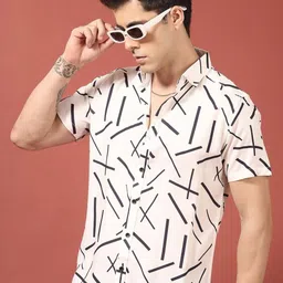 Voroxy Men Relaxed Printed Casual Shirt-image-125