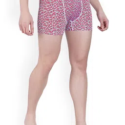 GOTO Printed Short Trunk NYLON LY PRINT OUTER EL TRUNK RED PRINT-Red image 4