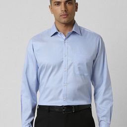 Van Heusen Men Spread Collar Solid Cotton Formal Shirt-picture-12
