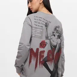 The Souled Store Women Graphic Printed Relaxed Fit Pure Cotton T-shirt-image-87