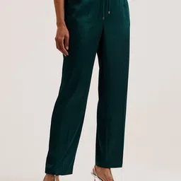 Ted Baker Women Straight Fit Mid-Rise Cotton Parallel Trousers-image-11