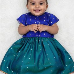 Sangria Girls Zari Lehenga and Blue Blouse Set-picture-2