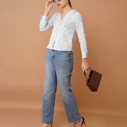 Chemistry Floral Print Bell Sleeve Top-picture-15