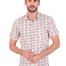 FAADDICTION Men Classic Fit Spread Collar Conversational Printed Cotton Casual Shirt-image-108