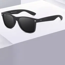 Irayz Unisex Black Lens & Black Wayfarer Sunglasses with-53