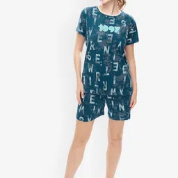 WEET Women Typography Printed Pure Cotton Night suit-picture-33