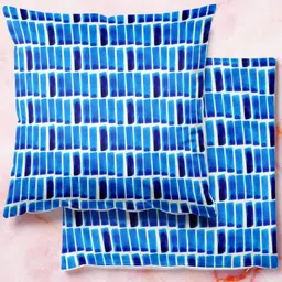 ArtzFolio Multicoloured Set of 2 Velvet Square Cushion Covers-3