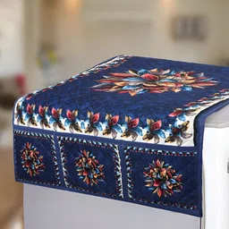 Dakshya Industries Blue & Red Printed Waterproof Refrigerator Covers-image-22