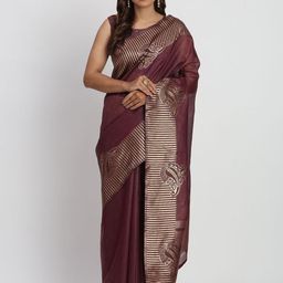 Mitera Woven Design Zari Linen Blend Saree-picture-31