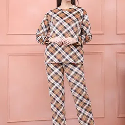 Kanvin Women Checked Night suit-picture-30
